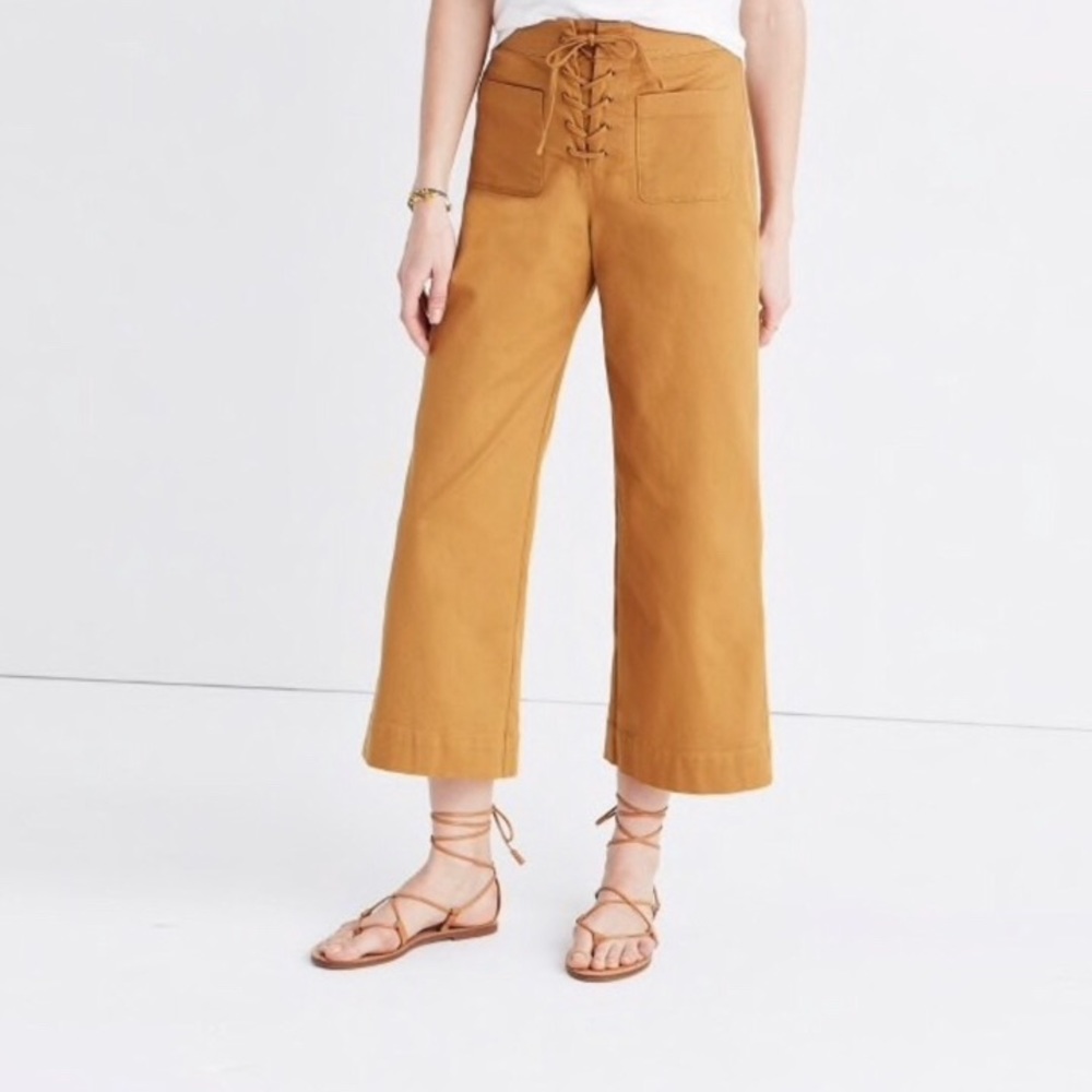 Madewell lace up pants , 0